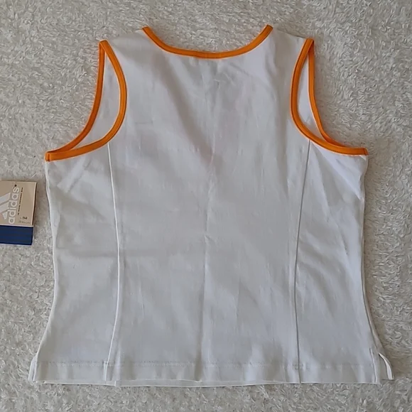 RARE Vintage Tennessee Lady Vols UT NEW ADIDAS Tennis Top White Racer Back Lg - Picture 10 of 13